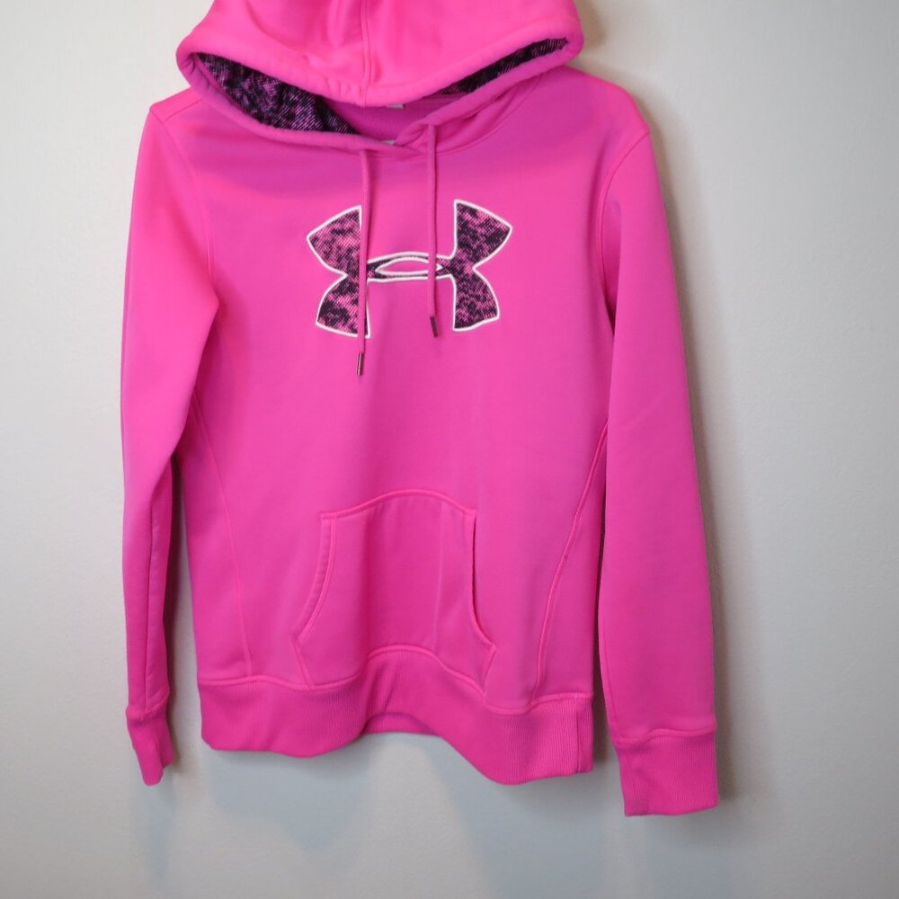 Under Armour Pink Hood Sweatshirt Kangaroo Pocket